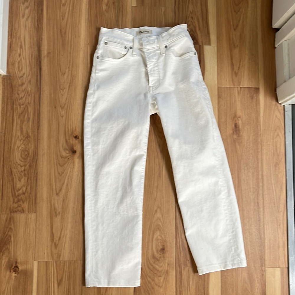 Madewell straight white jean 25